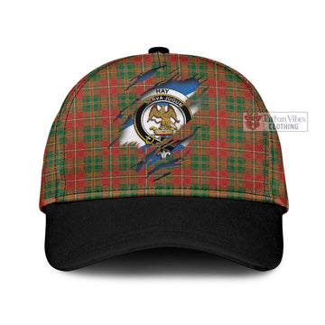 Hay Ancient Tartan Classic Cap with Family Crest In Me Style