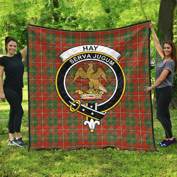 Hay Ancient Tartan Quilt with Family Crest