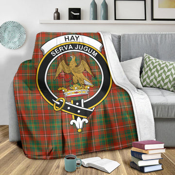 Hay Ancient Tartan Blanket with Family Crest