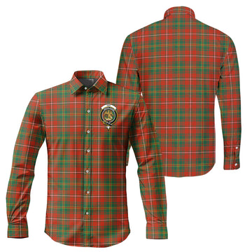 Hay Ancient Tartan Long Sleeve Button Up Shirt with Family Crest