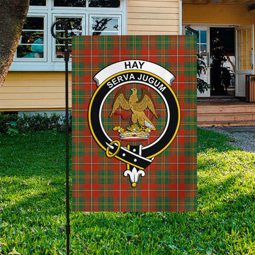 Hay Ancient Tartan Flag with Family Crest
