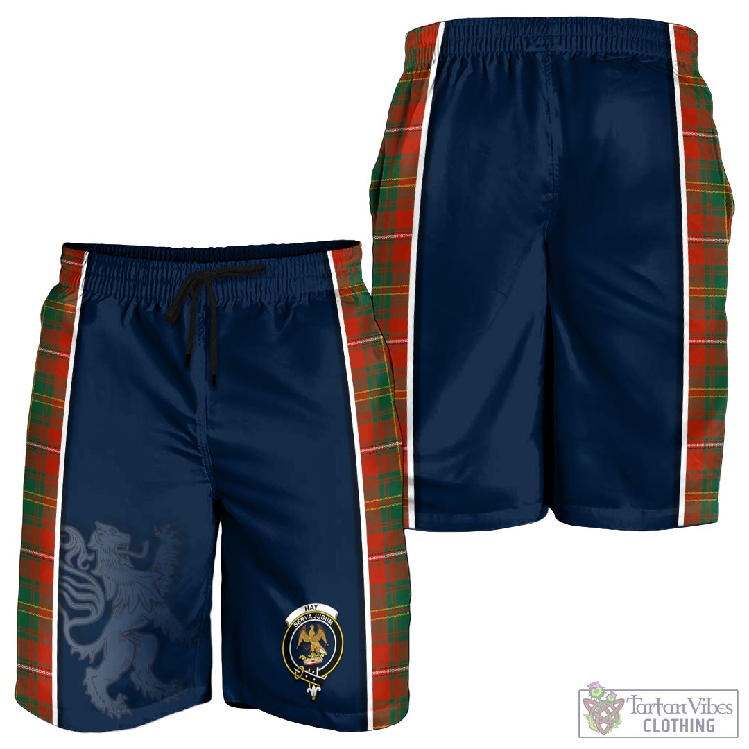 Tartan Vibes Clothing Hay Ancient Tartan Men's Shorts with Family Crest and Lion Rampant Vibes Sport Style
