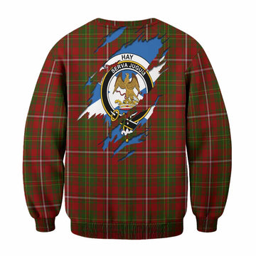 Hay Clan Crest In Me Tartan Sweatshirt Scotland Flag Style