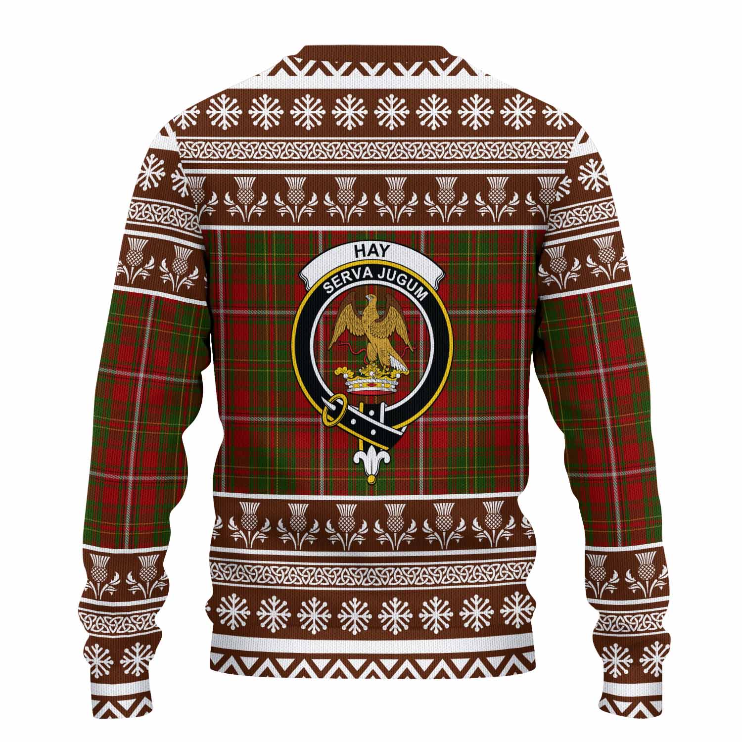 Hay Clan Tartan Christmas Ugly Sweater with Family Crest - Tartan Vibes Clothing