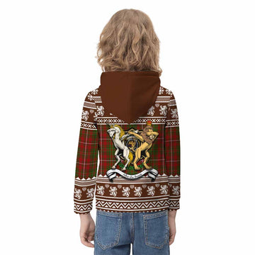 Hay Clan Tartan Crest Christmas Kid Hoodie Coat of Arms Funny Style