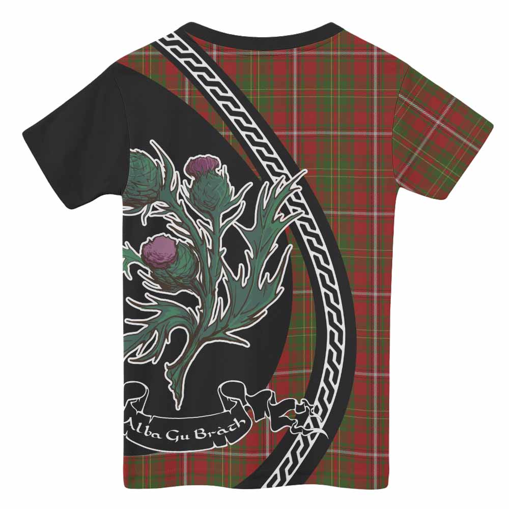 Hay Family Crest Tartan Kid T-shirt Alba Thistle Inspired - Tartan Vibes Clothing