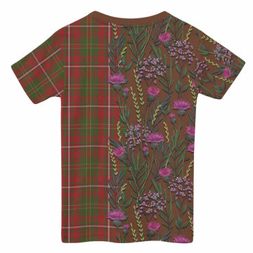Hay Family Crest Tartan Kid T-shirt Scottish Thistle Flower Pattern Half Style - Tartan Vibes Clothing