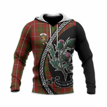 Hay Family Crest Tartan Knitted Hoodie Alba Thistle Inspired