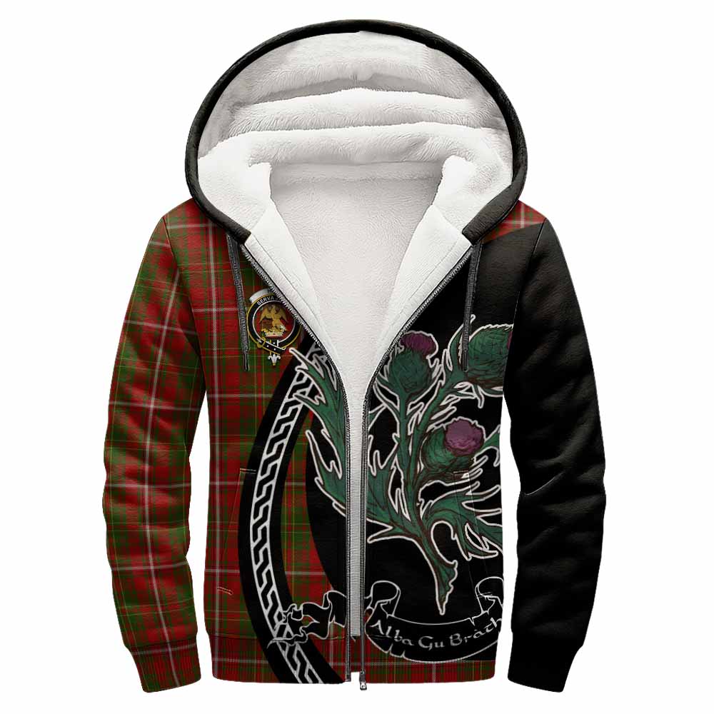 Hay Family Crest Tartan Sherpa Hoodie Alba Thistle Inspired - Tartan Vibes Clothing