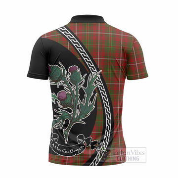 Hay Family Crest Tartan Zipper Polo Shirt Alba Thistle Inspired - Tartan Vibes Clothing