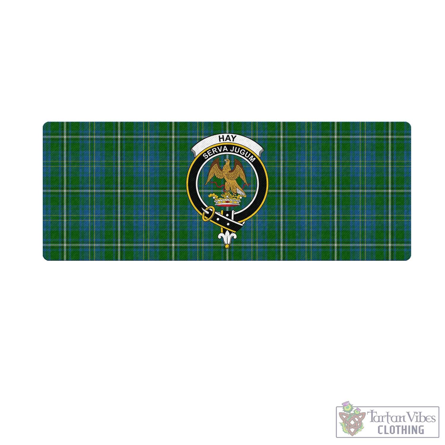 Tartan Vibes Clothing Hay Hunting Tartan Mouse Pad with Family Crest