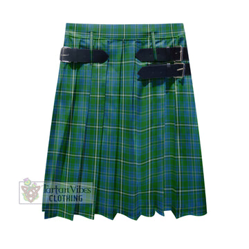 Hay Hunting Tartan Men's Pleated Skirt - Fashion Casual Retro Scottish Kilt Style