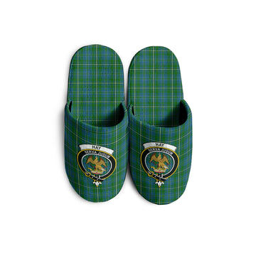 Hay Hunting Tartan Home Slippers with Family Crest