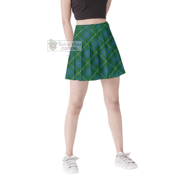 Hay Hunting Tartan Women's Plated Mini Skirt