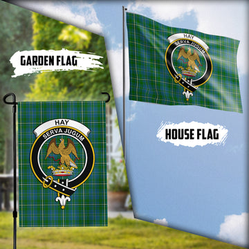 Hay Hunting Tartan Flag with Family Crest