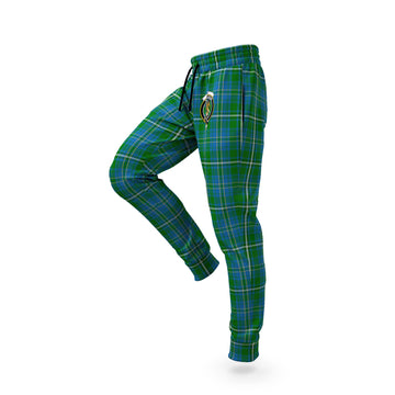 Hay Hunting Tartan Joggers Pants with Family Crest