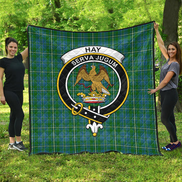 Hay Hunting Tartan Quilt with Family Crest