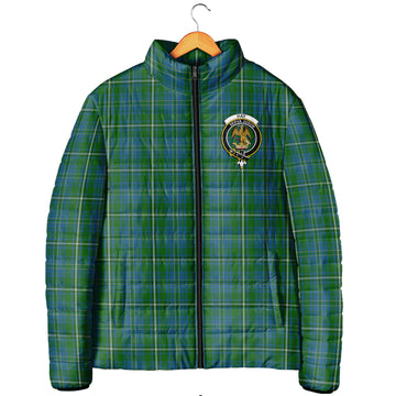Hay Hunting Tartan Padded Jacket with Family Crest