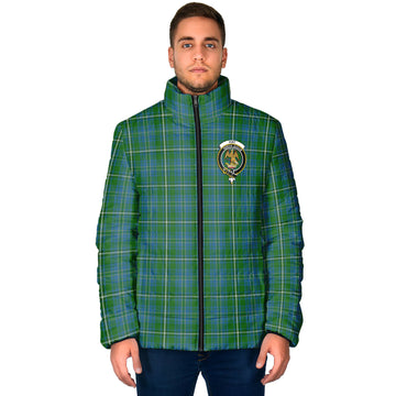 Hay Hunting Tartan Padded Jacket with Family Crest