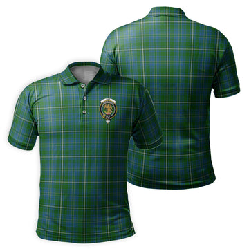 Hay Hunting Tartan Men's Polo Shirt with Family Crest