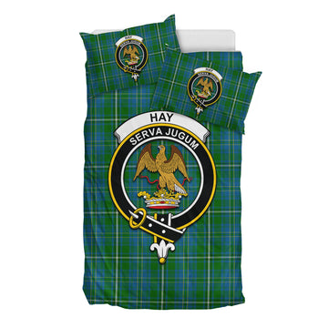 Hay Hunting Tartan Bedding Set with Family Crest
