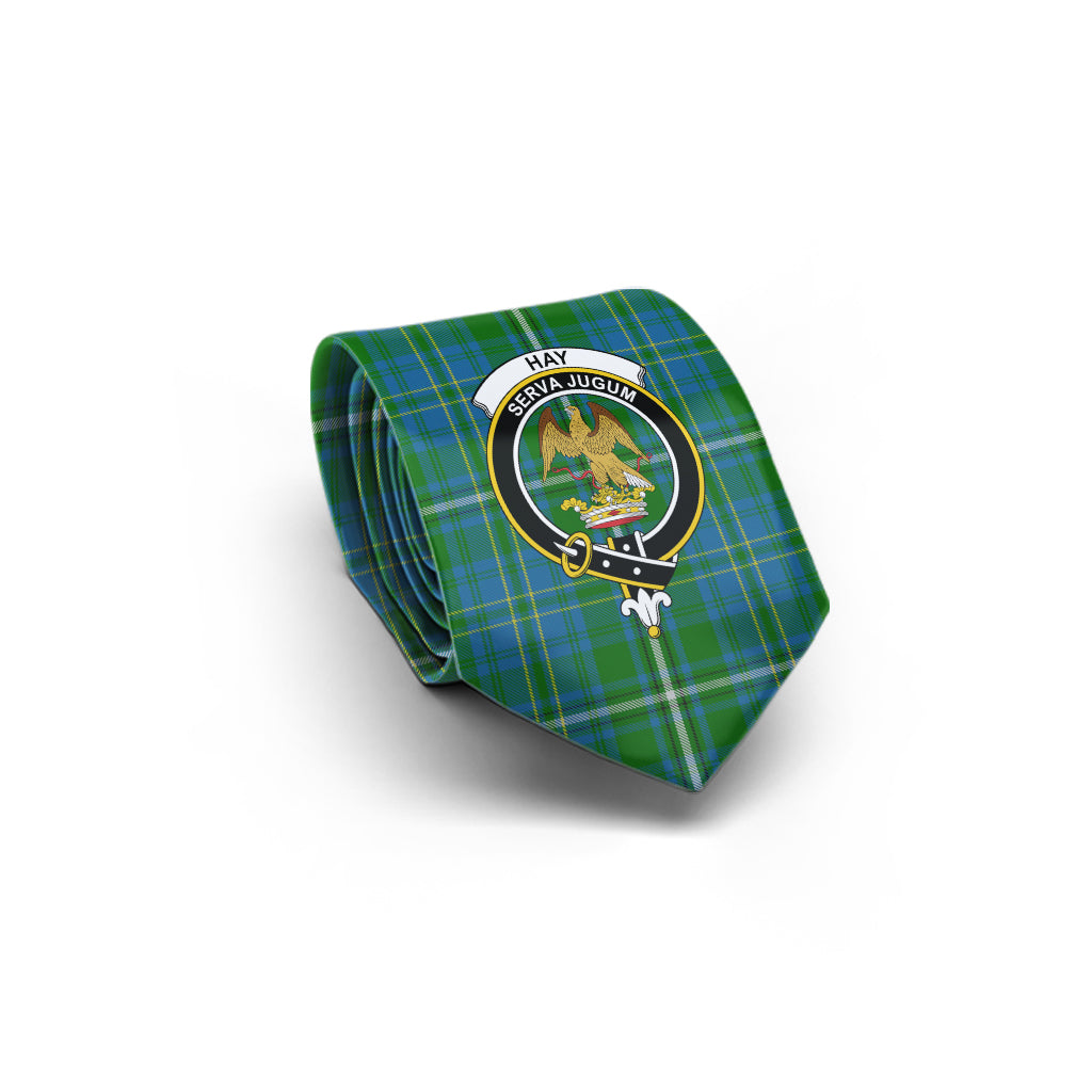 hay-hunting-tartan-classic-necktie-with-family-crest