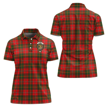 Hay Modern Tartan Polo Shirt with Family Crest For Women