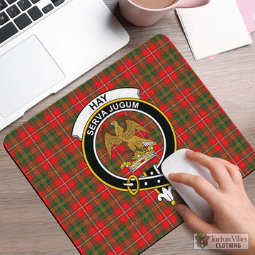 Hay Modern Tartan Mouse Pad with Family Crest
