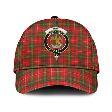 Hay Modern Tartan Classic Cap with Family Crest