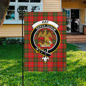 Hay Modern Tartan Flag with Family Crest