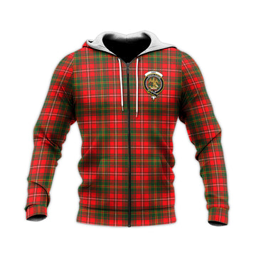 Hay Modern Tartan Knitted Hoodie with Family Crest