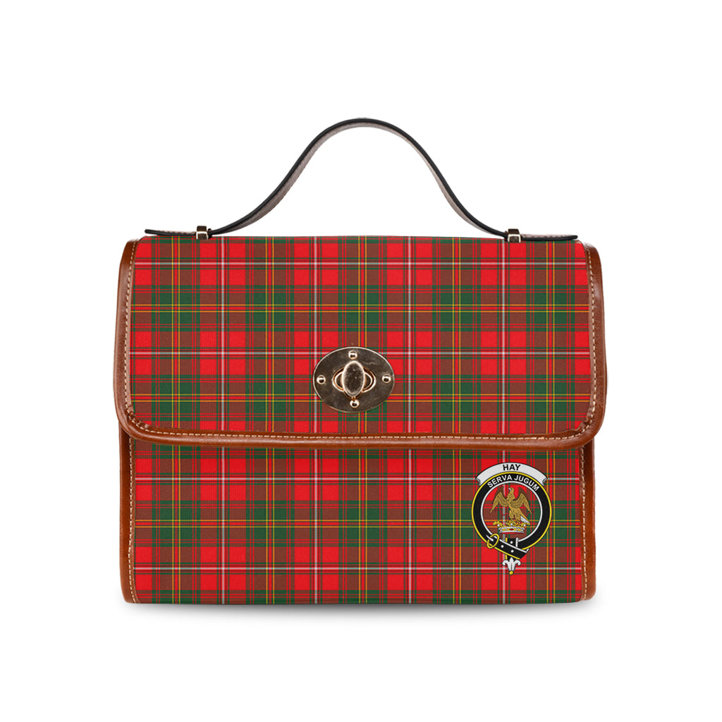 hay-modern-tartan-leather-strap-waterproof-canvas-bag-with-family-crest