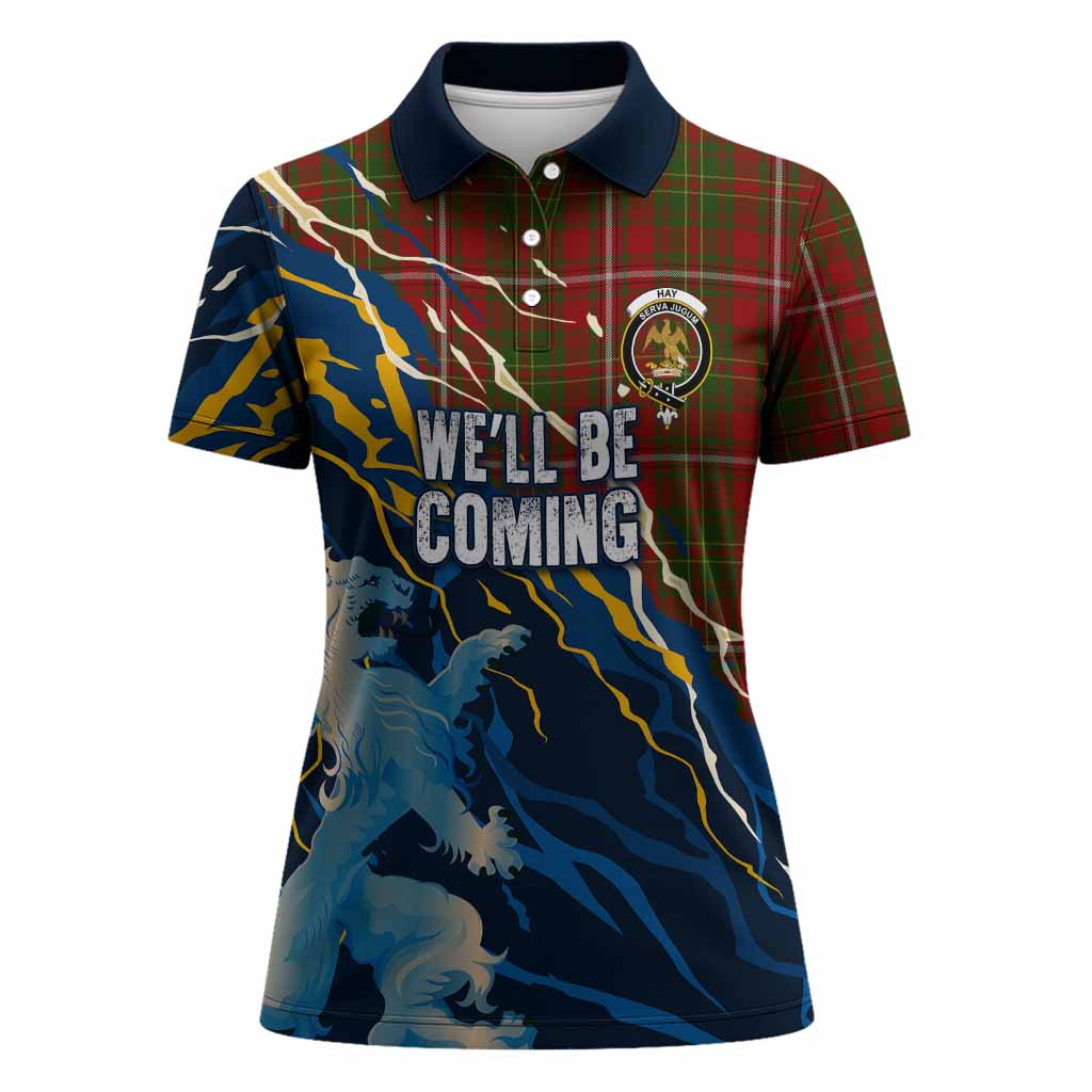 Hay Scotland Tartan Women Polo Shirt WC2026 Football - We'll Be Coming