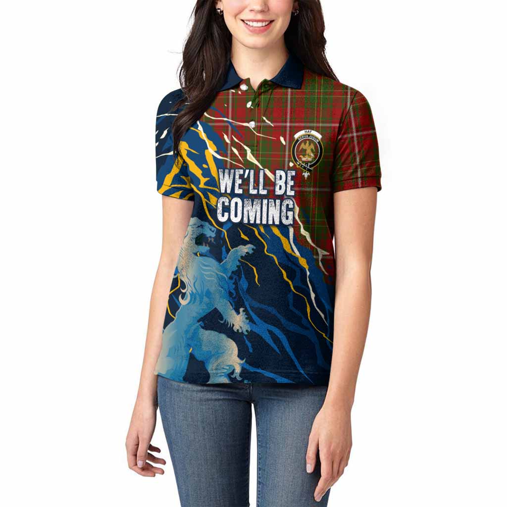 Hay Scotland Tartan Women Polo Shirt WC2026 Football - We'll Be Coming