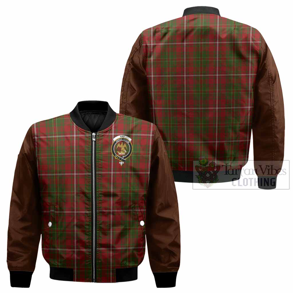 Hay Tartan Accent Bomber Jacket with Family Crest
