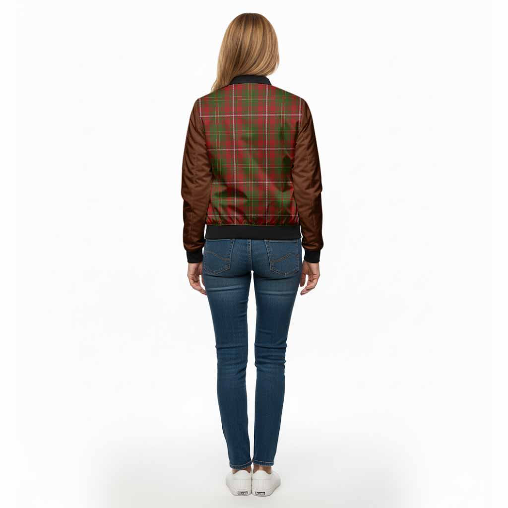 Hay Tartan Accent Bomber Jacket with Family Crest