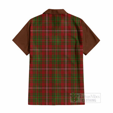 Hay Tartan Accent Cotton Hawaiian Shirt with Family Crest