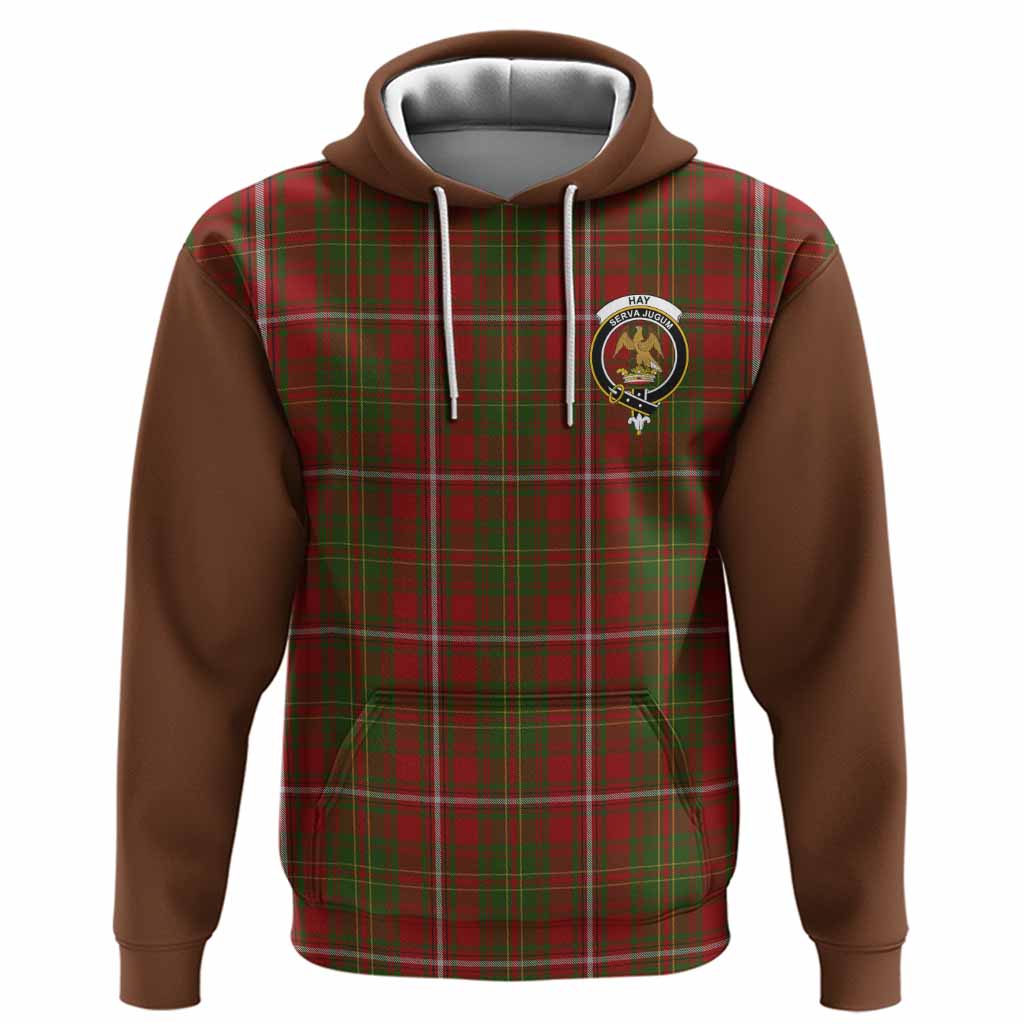 Hay Tartan Accent Hoodie with Family Crest