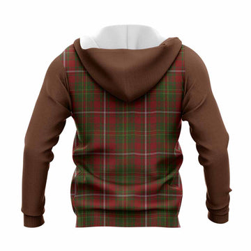 Hay Tartan Accent Knitted Hoodie with Family Crest