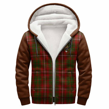 Hay Tartan Accent Sherpa Hoodie with Family Crest