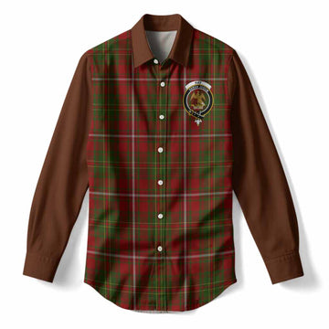 Hay Tartan Accent Women Casual Shirt with Family Crest