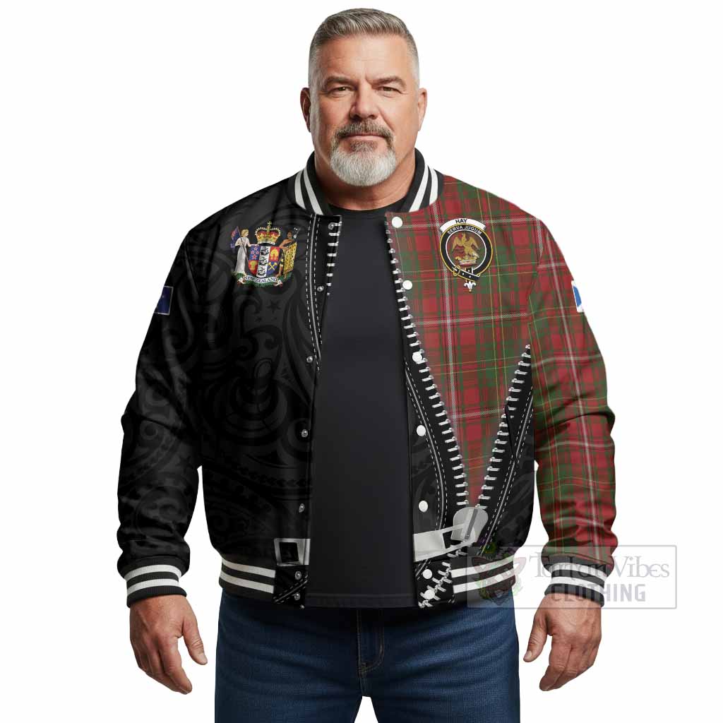 Hay Tartan Baseball Jacket New Zealand Pattern Unique Zipper Stylized