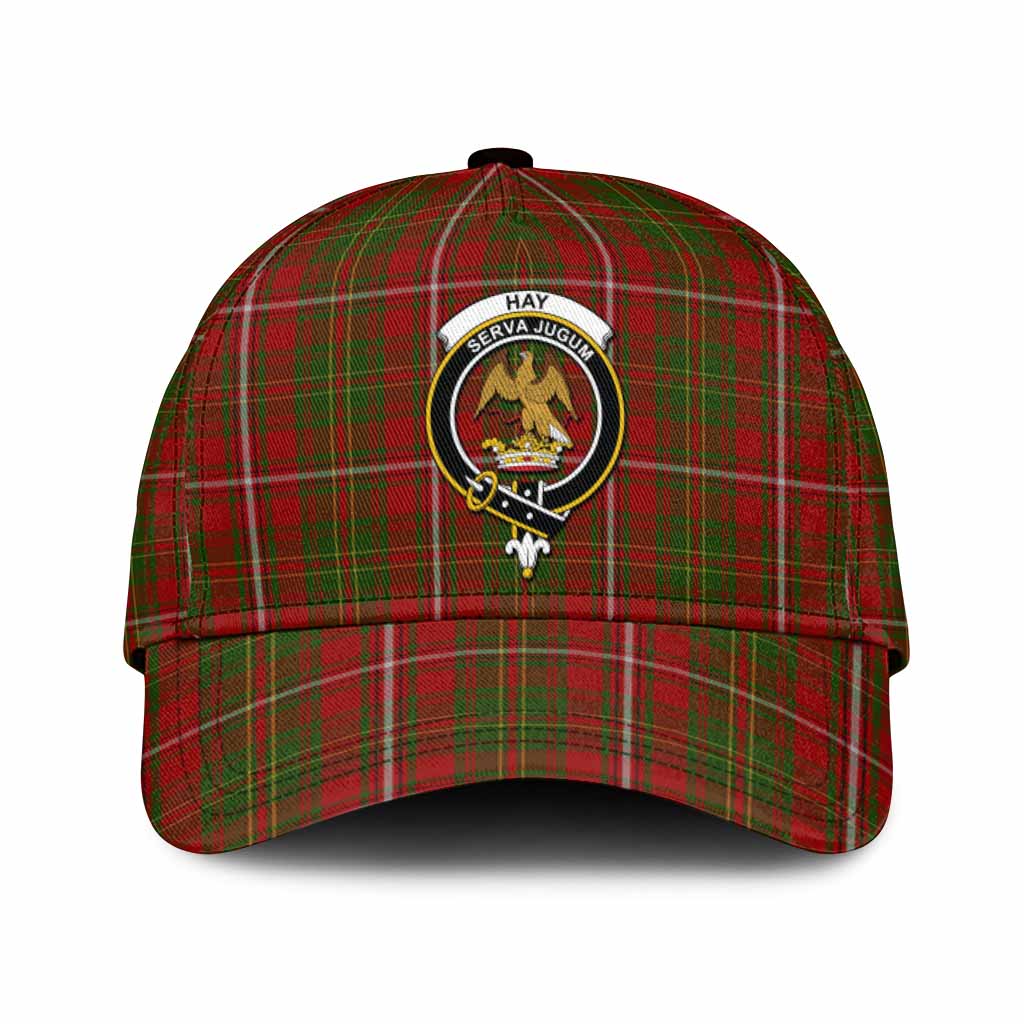 Hay Tartan Classic Cap with Family Crest