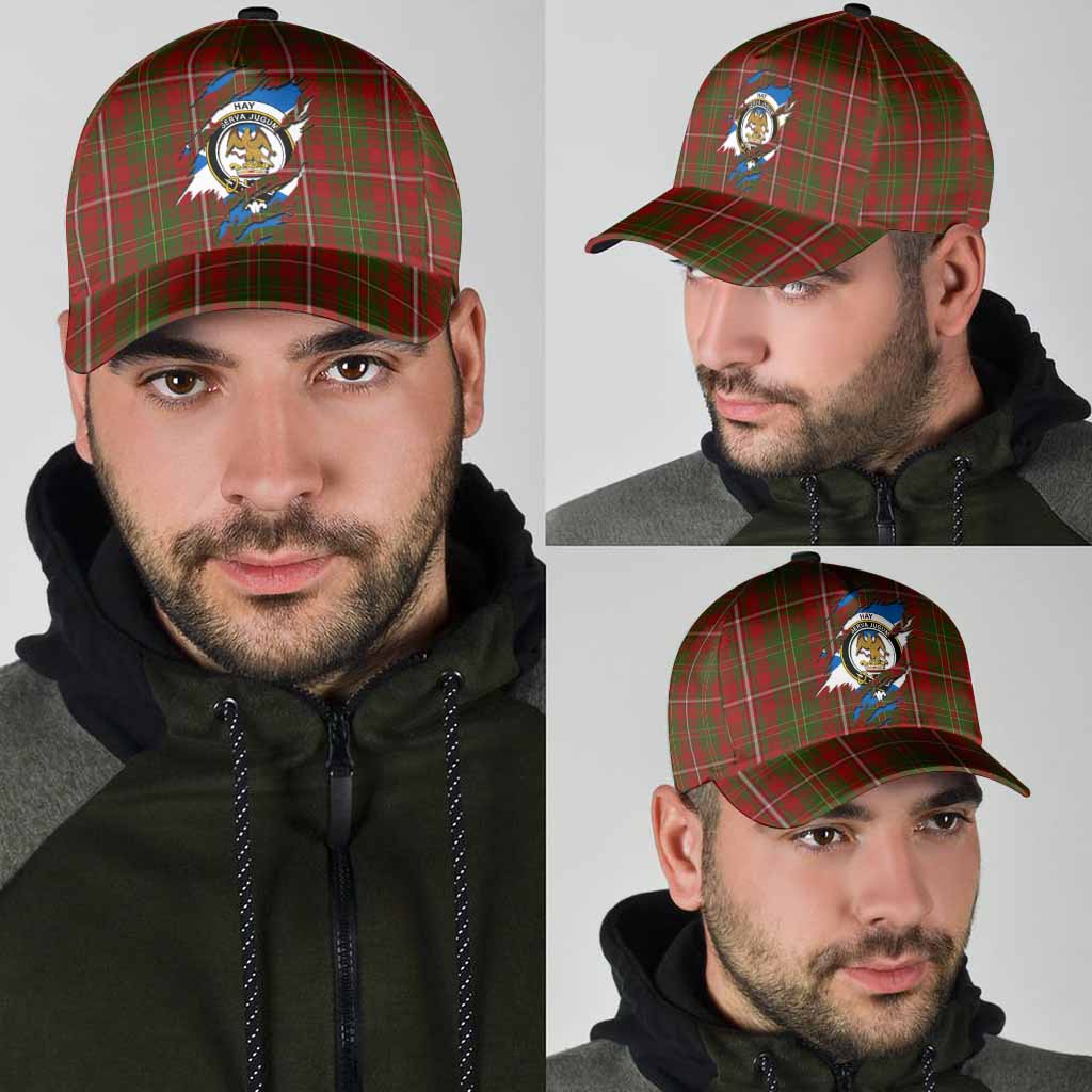 Hay Tartan Classic Cap with Family Crest In Me Style