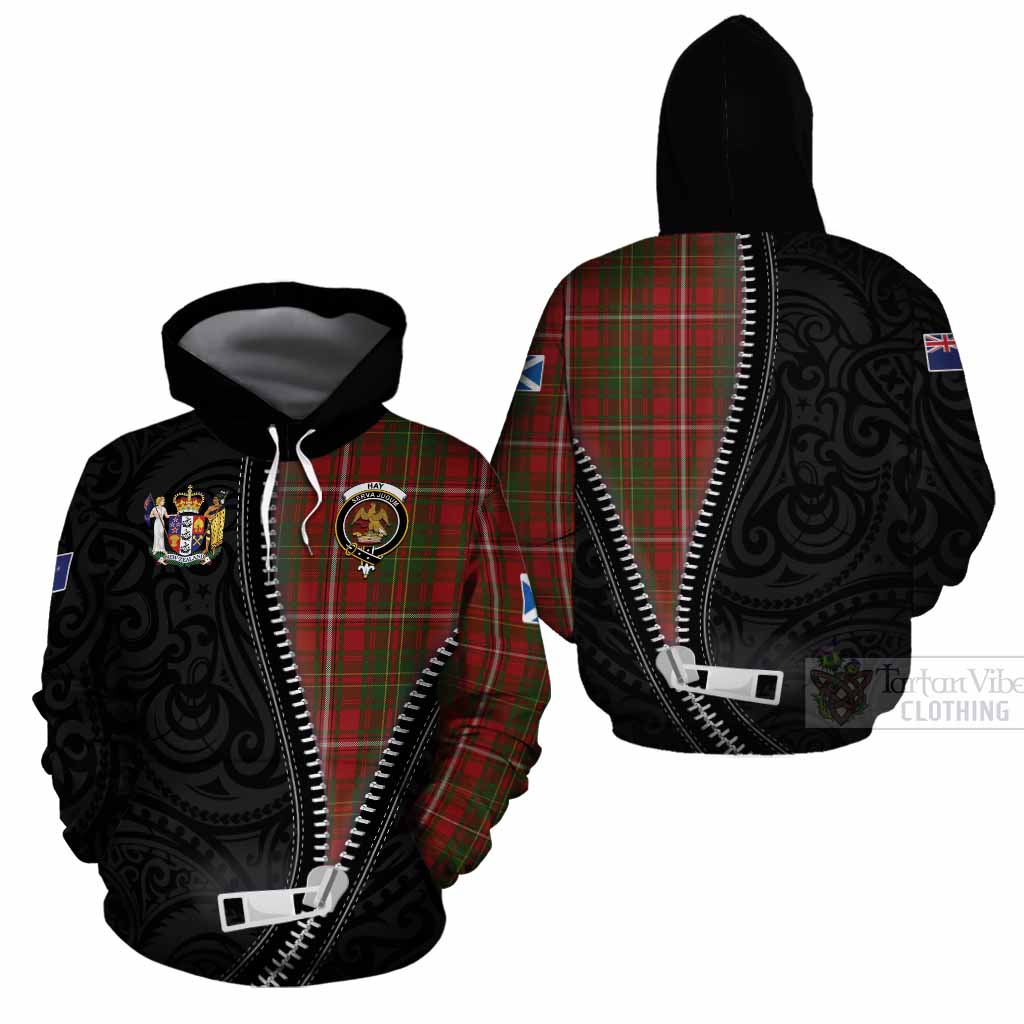 Hay Tartan Cotton Hoodie New Zealand Pattern Unique Zipper Stylized