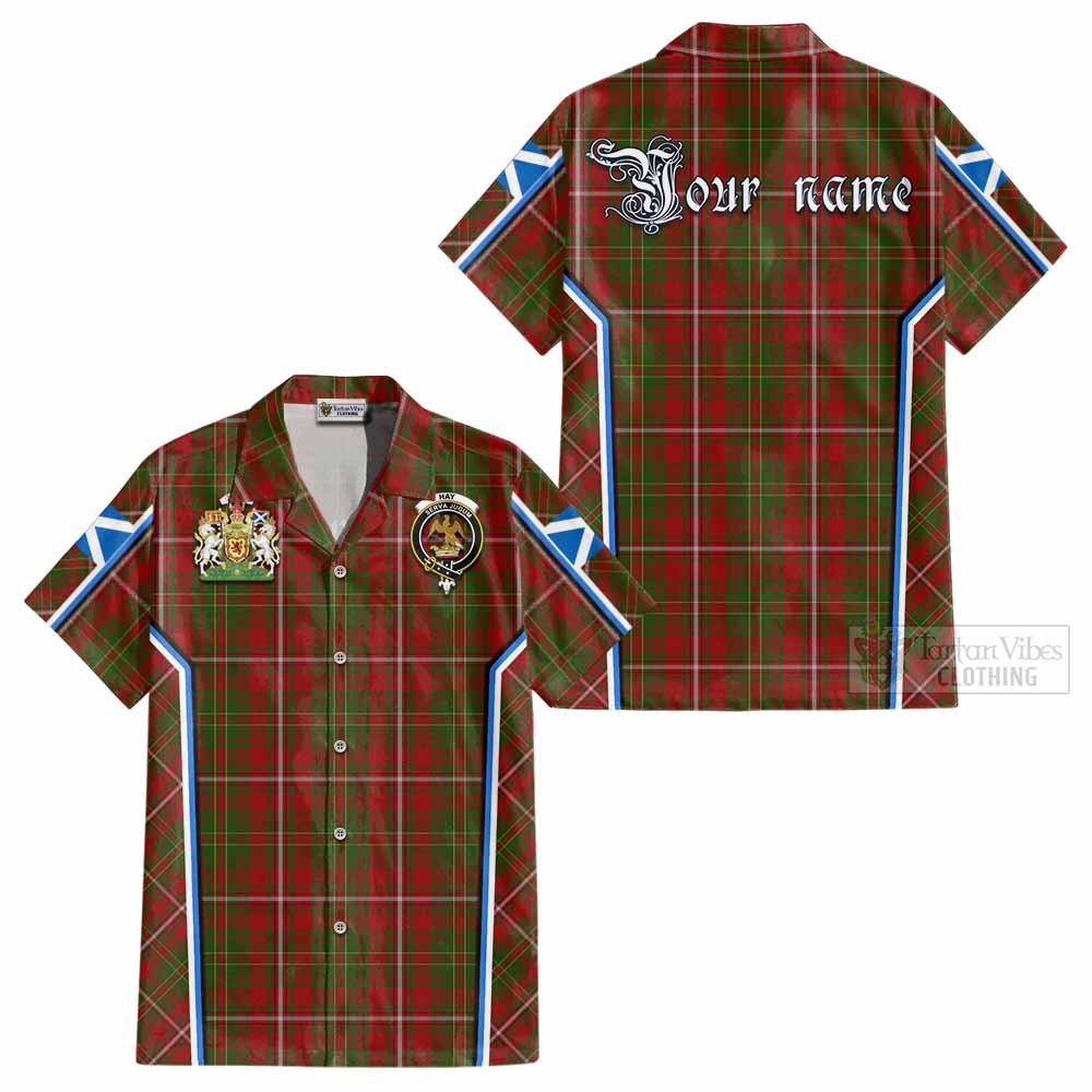 Hay Tartan Crest Cotton Hawaiian Shirt Scotland Coat of Arm Flag Style - Tartan Vibes Clothing