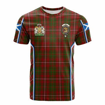 Hay Tartan Crest Cotton T-shirt Scotland Coat of Arm Flag Style - Tartan Vibes Clothing
