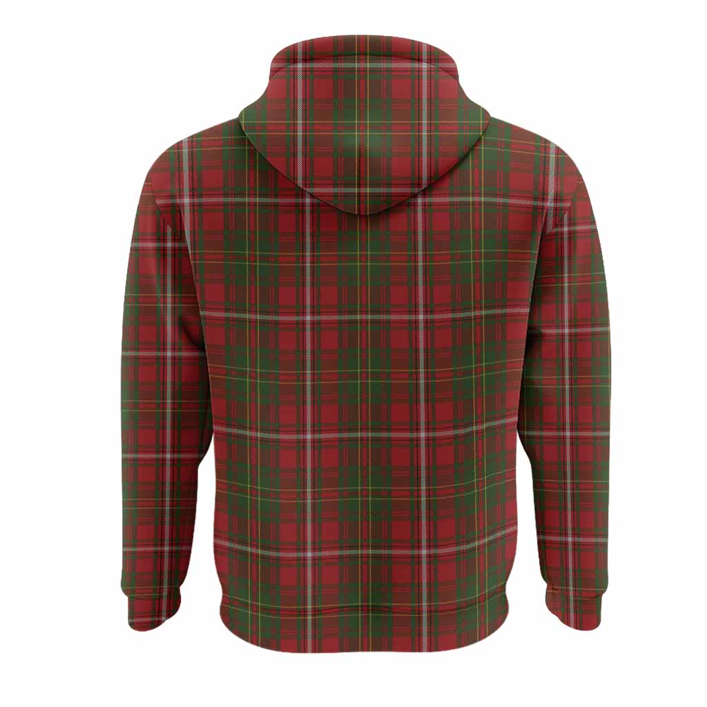 Hay Tartan Crest Hoodie Ferocious Lion Style