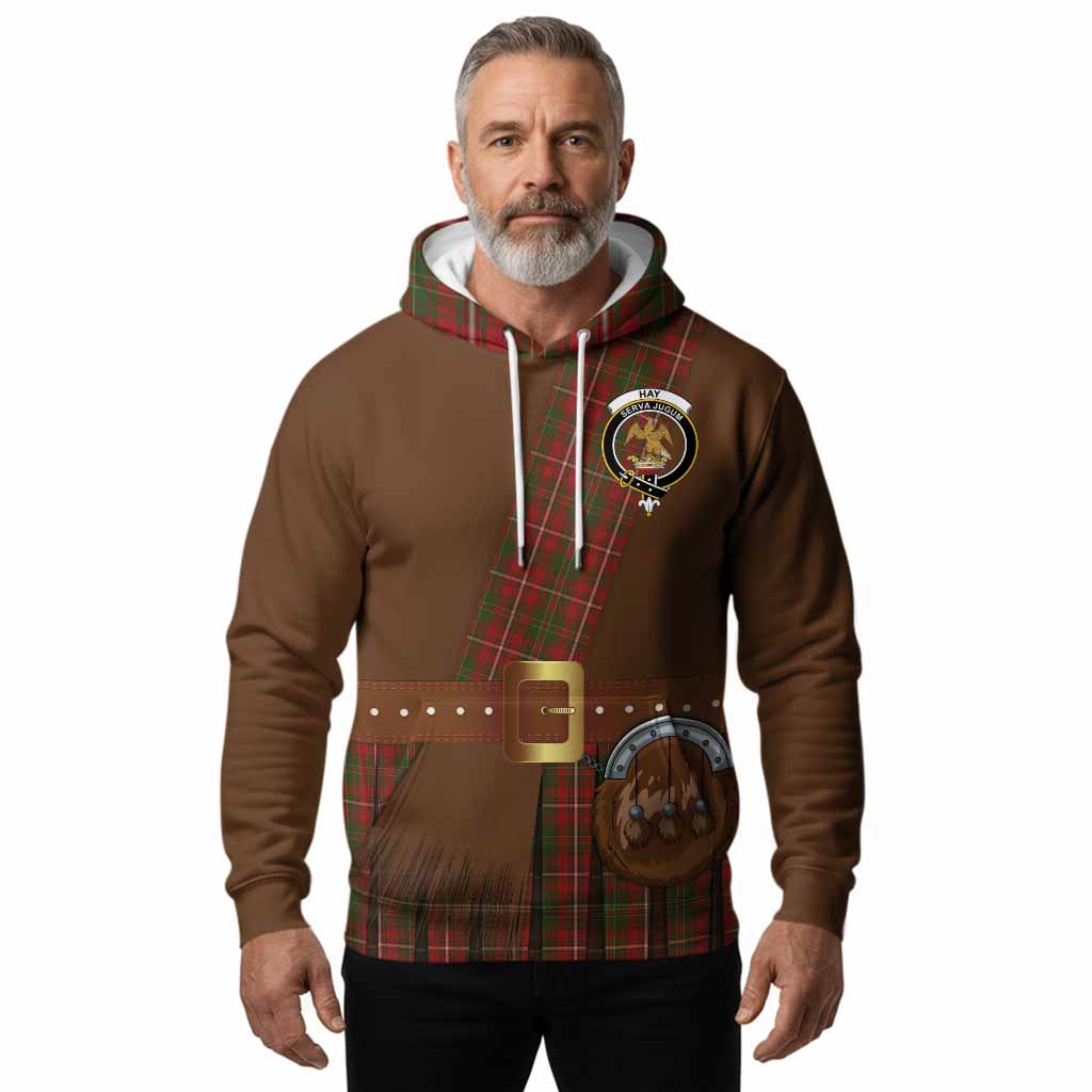 Hay Tartan Crest Hoodie Kilt Costume Style