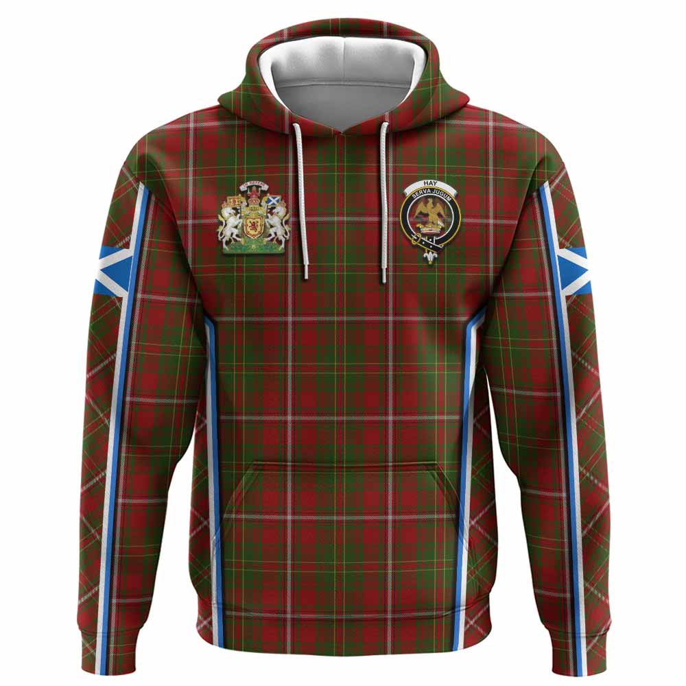 Hay Tartan Crest Hoodie Scotland Coat of Arm Flag Style - Tartan Vibes Clothing